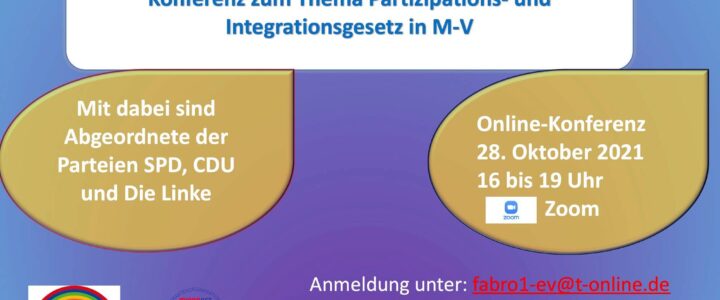 Konferenz zum Thema Partizipations- und Integrationsgesetz in M-V